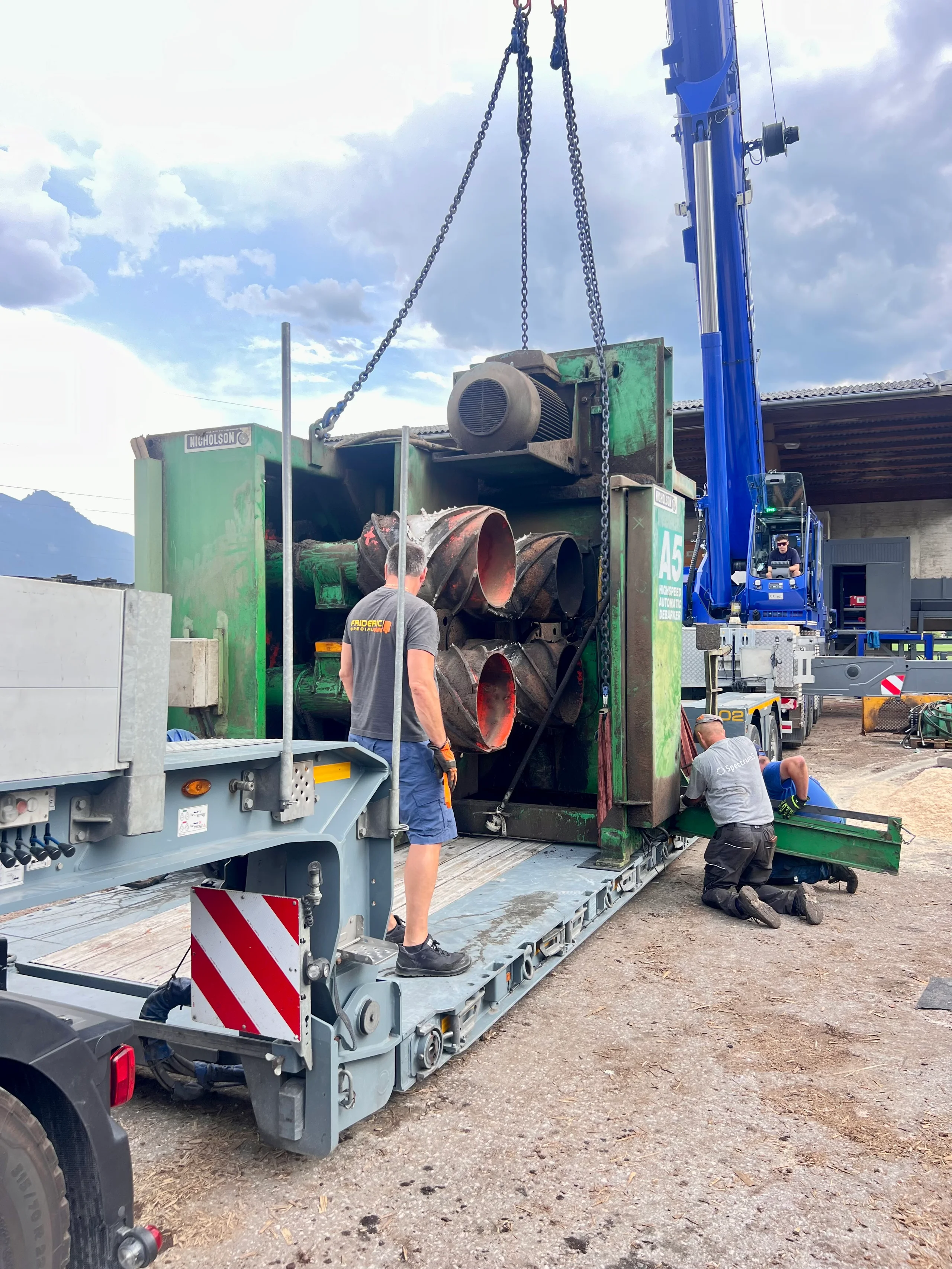 Impianto di selezione dei tronchi con scortecciatore - Immagine 21